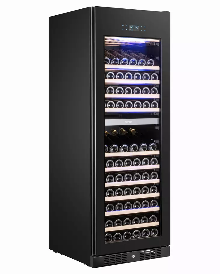 Wine Cabinet Elegance 153 Bottles Black - Dual Temperature Cabinets - TTE1000DRB - 1