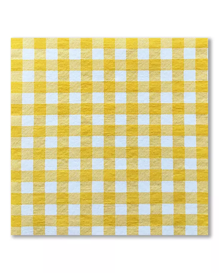 Lautasliina Vichy Jaune 40x40cm (20kpl) - Servetit ja lautasliinat - SEVICHYJ - 1